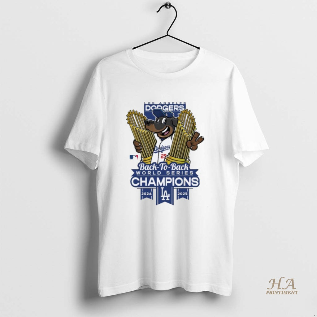 Official Los Angeles Dodgers Winner Mlb Back To Back Mascot Trophy Cup Hug World Series T-Shirts, Hoodie, Sweatshirt