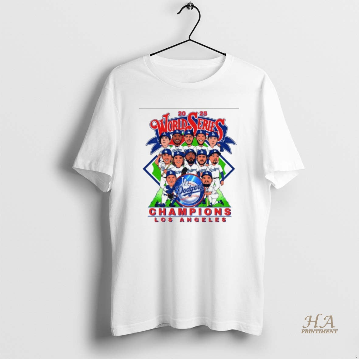 Official Los Angeles Dodgers World Series Champions 2025 Cartoon Art T-Shirts, Hoodie, Sweatshirt | InkNestWear.com