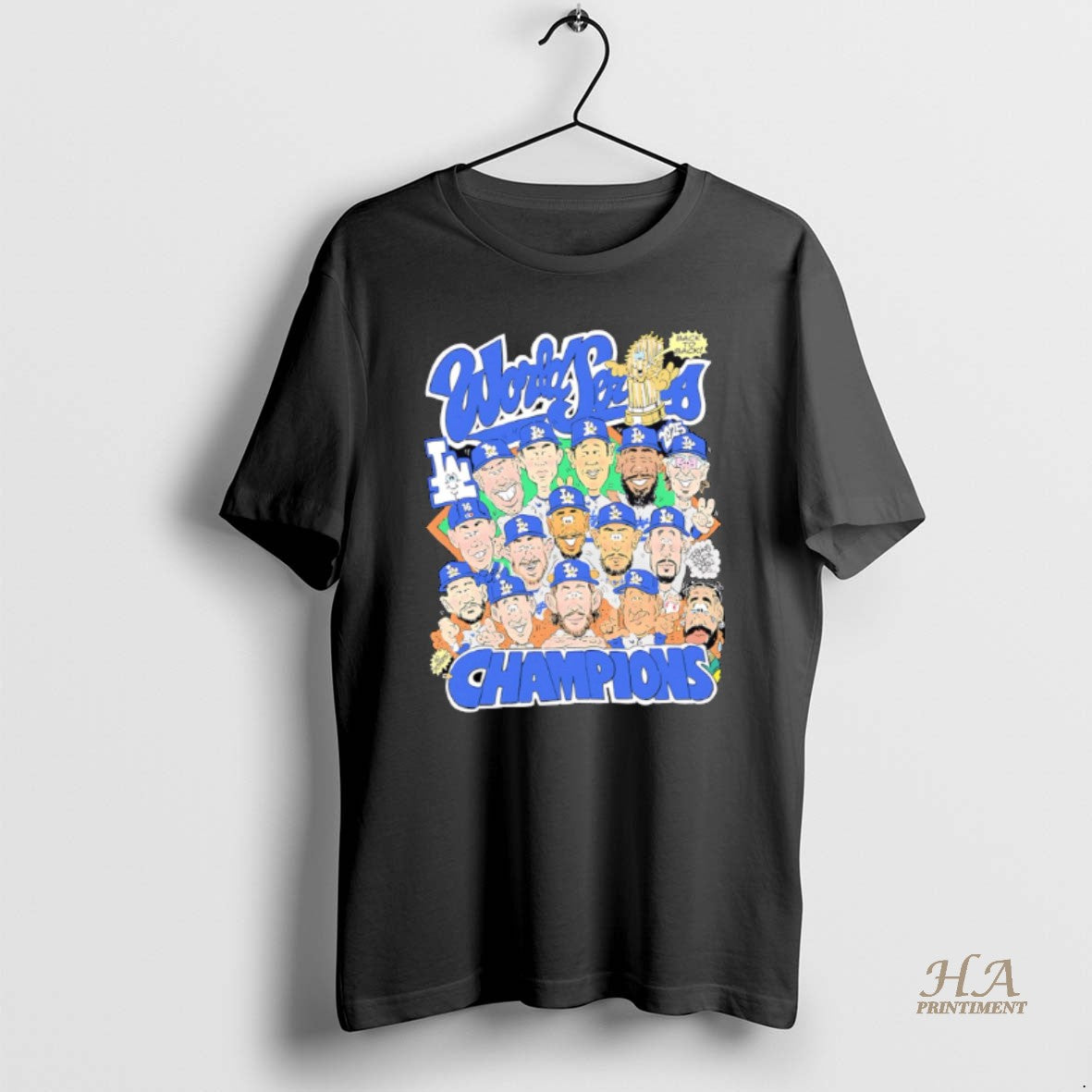 Official Los Angeles Dodgers World Series Championships Caricature Graphic T-Shirts, Hoodie, Sweatshirt | InkNestWear.com
