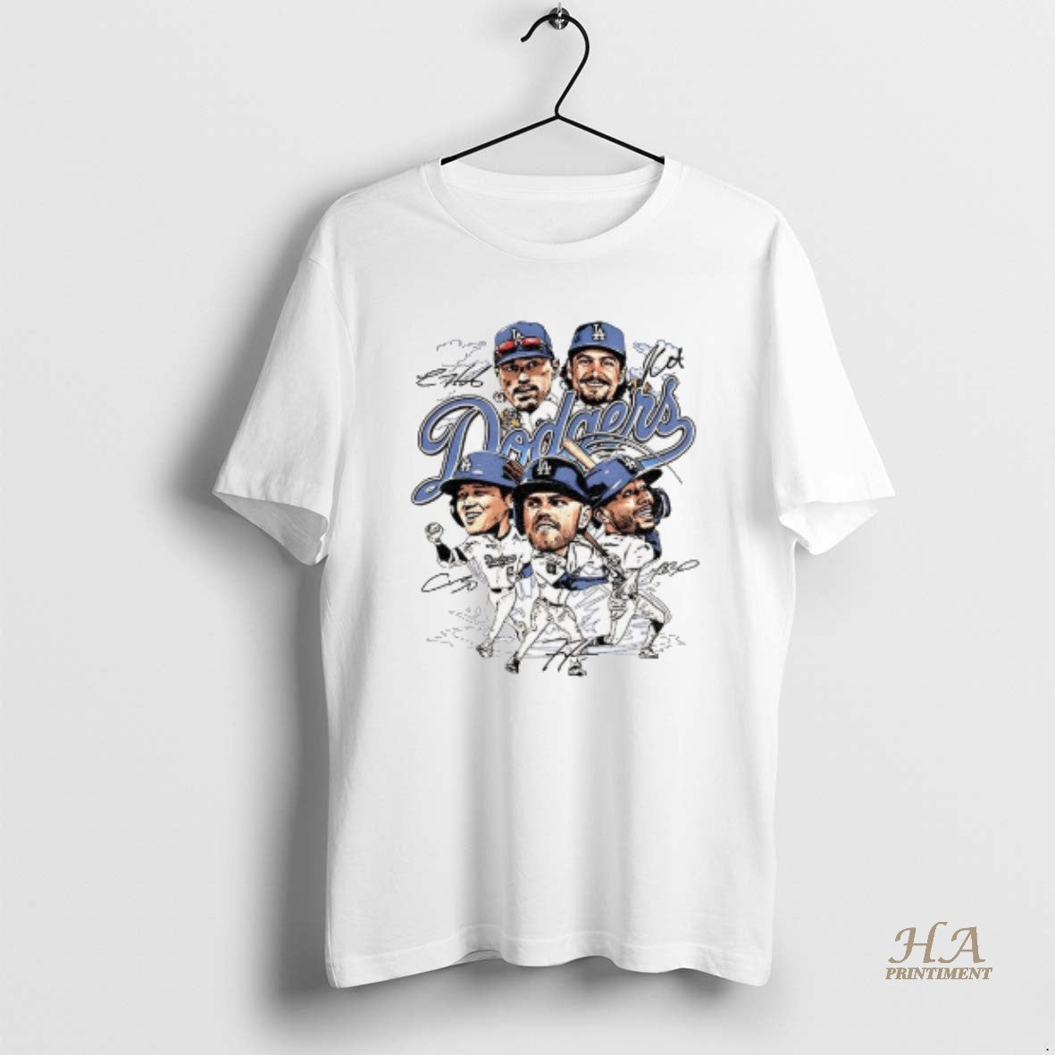 Official Los Angeles Dodgers Big Five Baseball Players Mlb Champions 1955 2025 Signatures Vintage T-Shirts, Hoodie,...