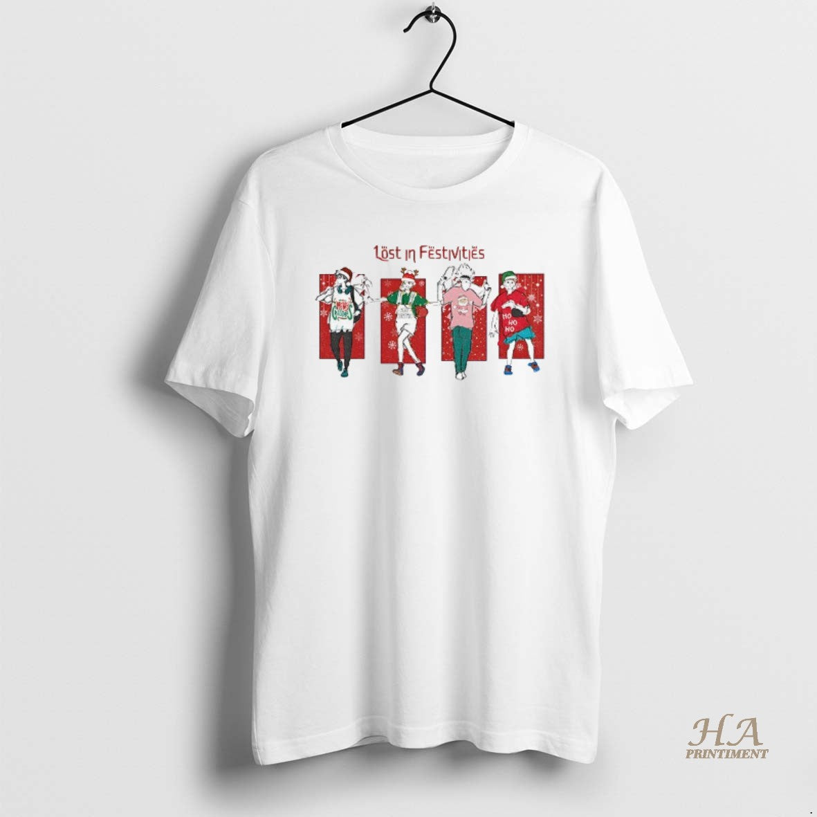 Official Lost In Festivities Jjk Christmas Special Anime T-Shirts, Hoodie, Sweatshirt | InkNestWear.com