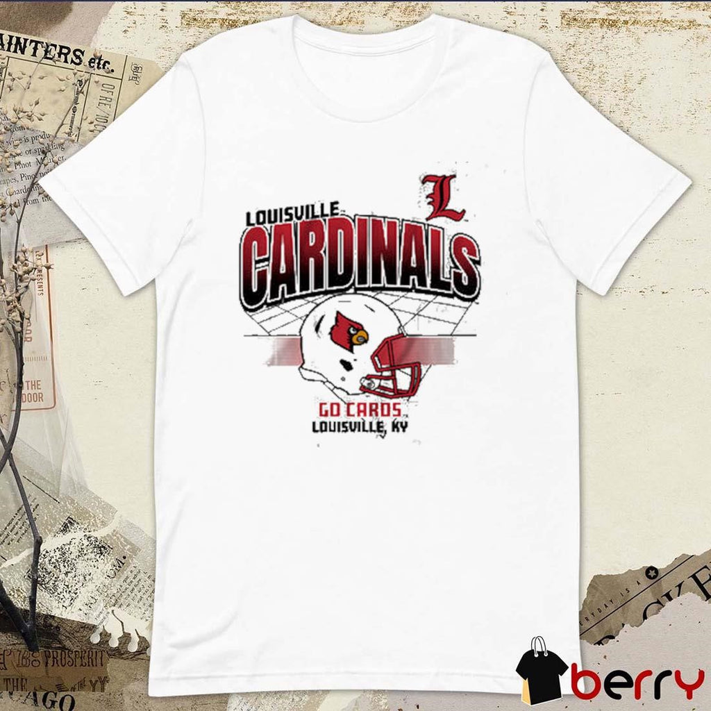 Louisville Cardinals Football Helmet Grid Go Cards Louisville KY NCAA 2024 t-shirt