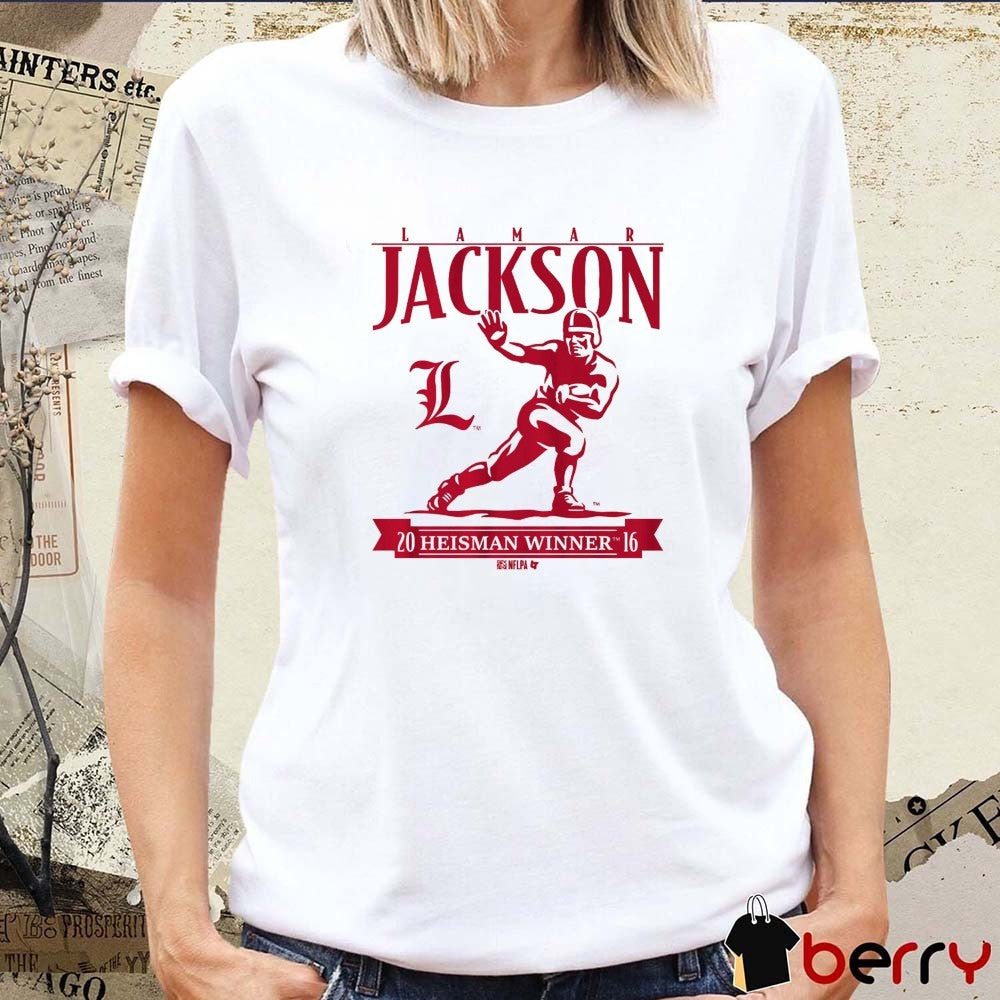 Louisville Cardinals Football Lamar Jackson Heisman Winner Trophy t-shirt