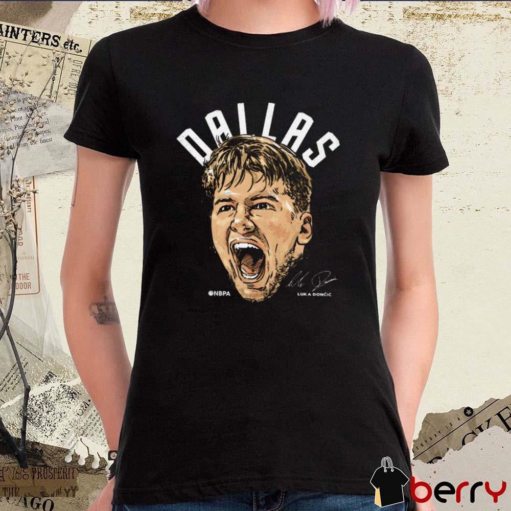 Luka Doncic Dallas Mavericks Portrait City Arc Signature t-shirt