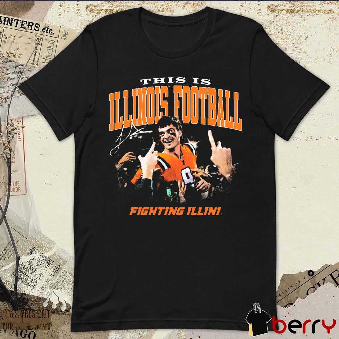 Luke Altmyer Celebration This Is Illinois Football Fighting Illini Signature Vintage t-shirt