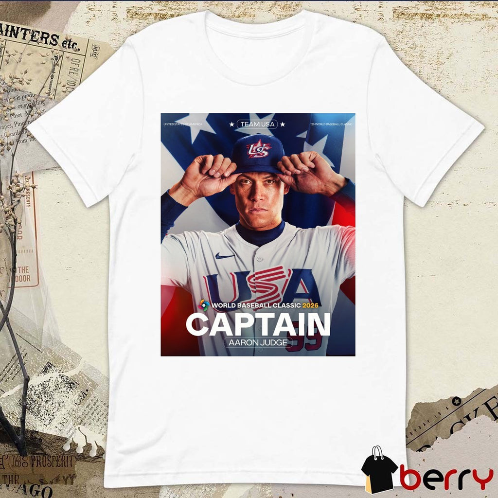 MLB Team USA World Baseball Classic 2025 Captain Aaron Judge New York Yankees Poster t-shirt