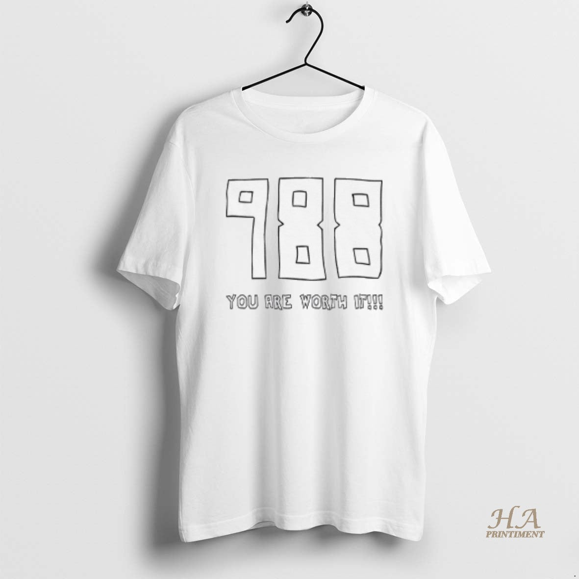 Official Mack Hollins Wearing 988 You Are Worth It T-Shirts, Hoodie, Sweatshirt | InkNestWear.com