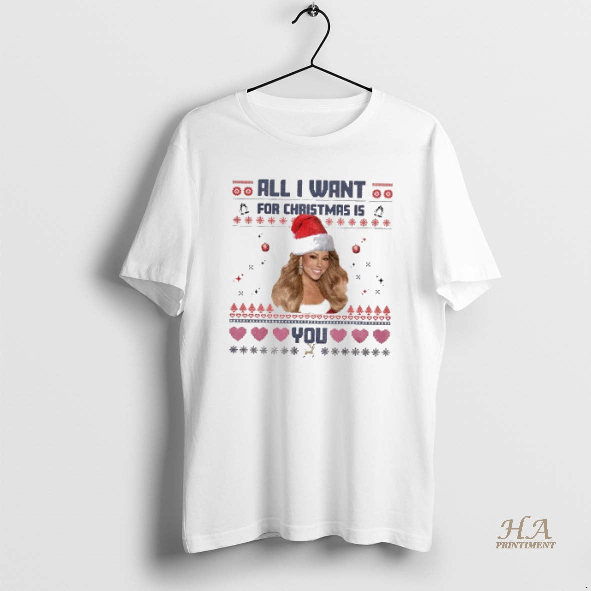 Official Mariah Carey All I Want For Christmas Is You Funny Christmas Ugly T-Shirts, Hoodie, Sweatshirt | InkNestWear.com