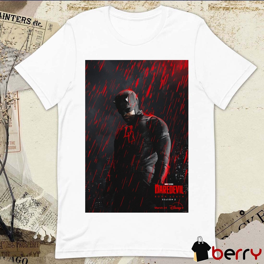 Marvel Television Daredevil Born Again Season 2 March 24 2026 Poster t-shirt