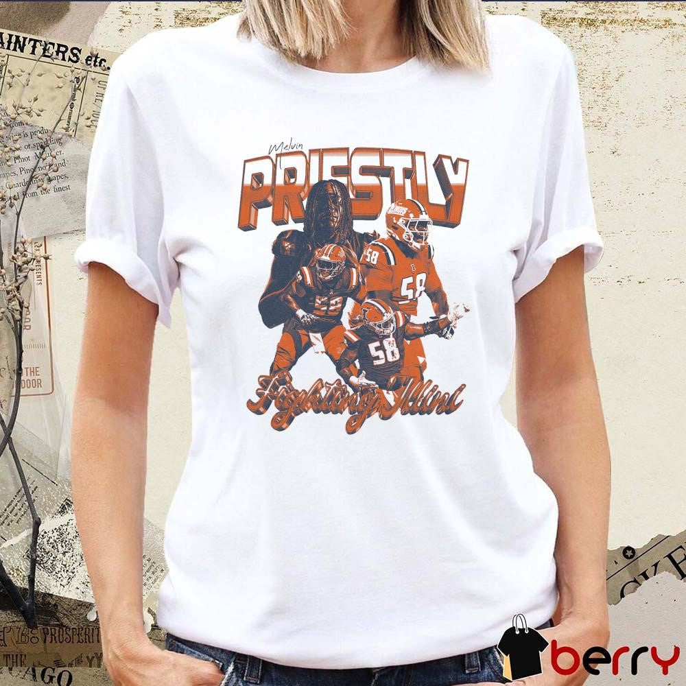 Melvin Priestly Illinois Fighting Illini Week 7 Graphic t-shirt
