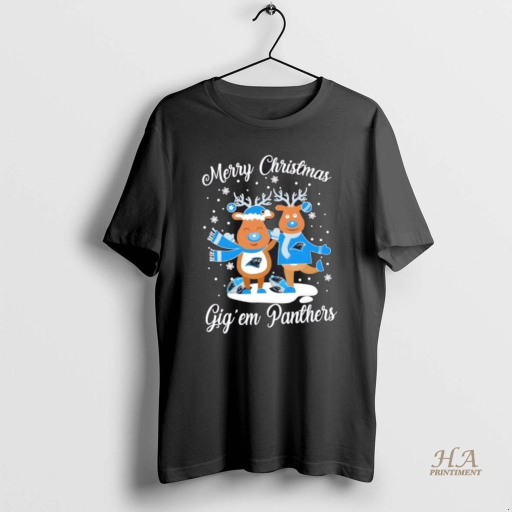 Official Merry Christmas Gig Em Carolina Panthers Football T-Shirts, Hoodie, Sweatshirt | InkNestWear.com