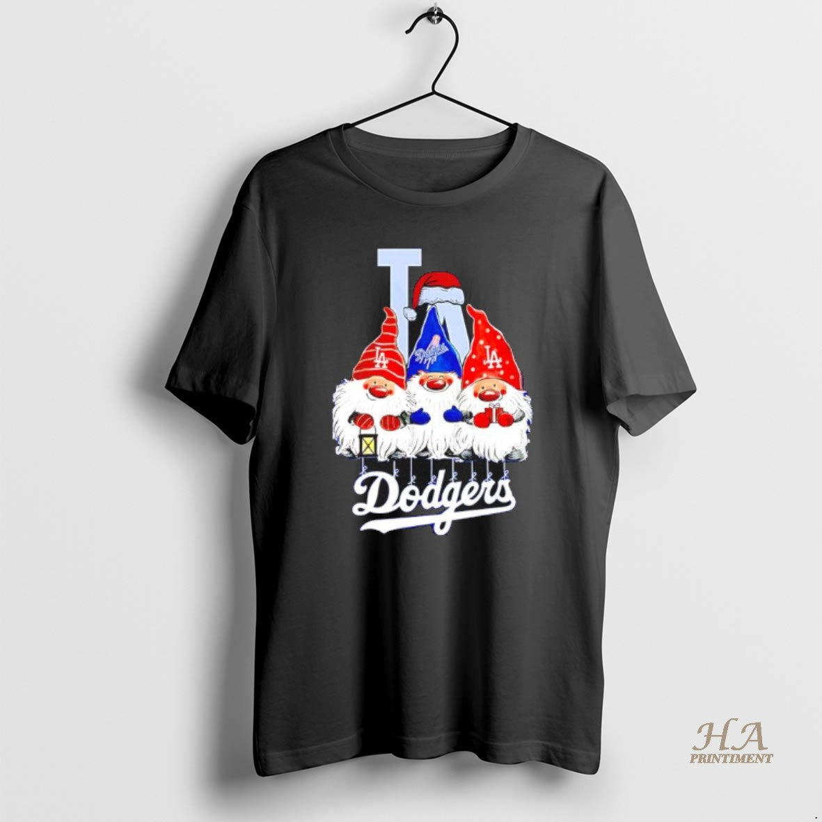 Official Merry Christmas Gnome La Dodgers Black T-Shirts, Hoodie, Sweatshirt | InkNestWear.com