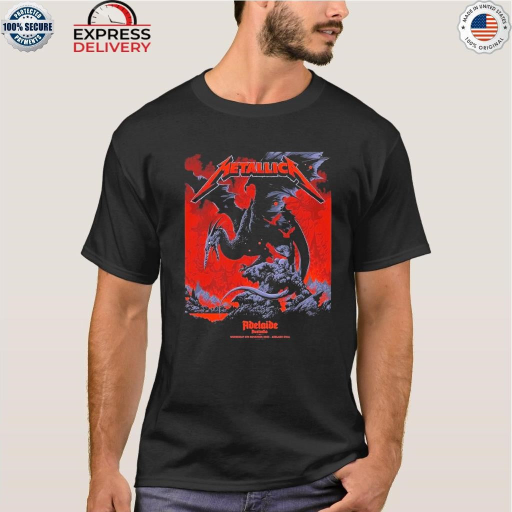Metallica M72 Adelaide Australia By Ken Taylor At Adelaide Oval On November 5 2025 Pterosaur Shirt