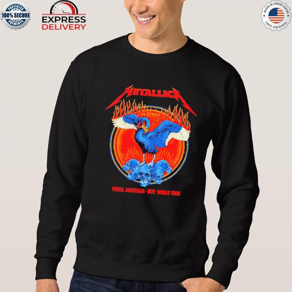 Metallica M72 Perth 2025 At Optus Stadium On 1 November 2025 In Australia Swan And Skulls Shirt