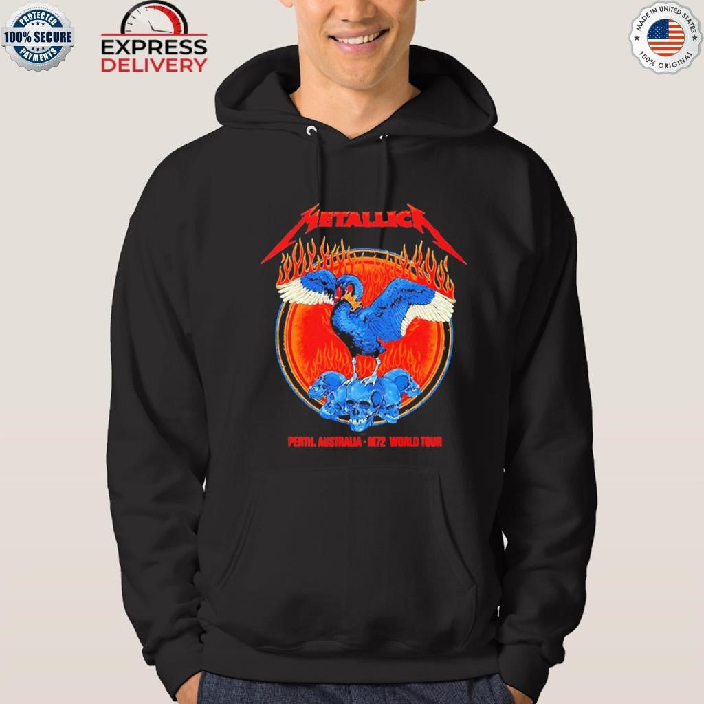 Metallica M72 Perth 2025 At Optus Stadium On 1 November 2025 In Australia Swan And Skulls Shirt