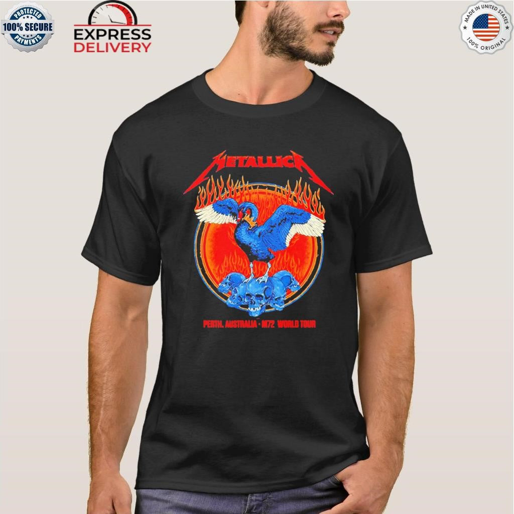 Metallica M72 Perth 2025 Exclusive At Optus Stadium On 1 November 2025 In Australia Swan And Skulls Shirt