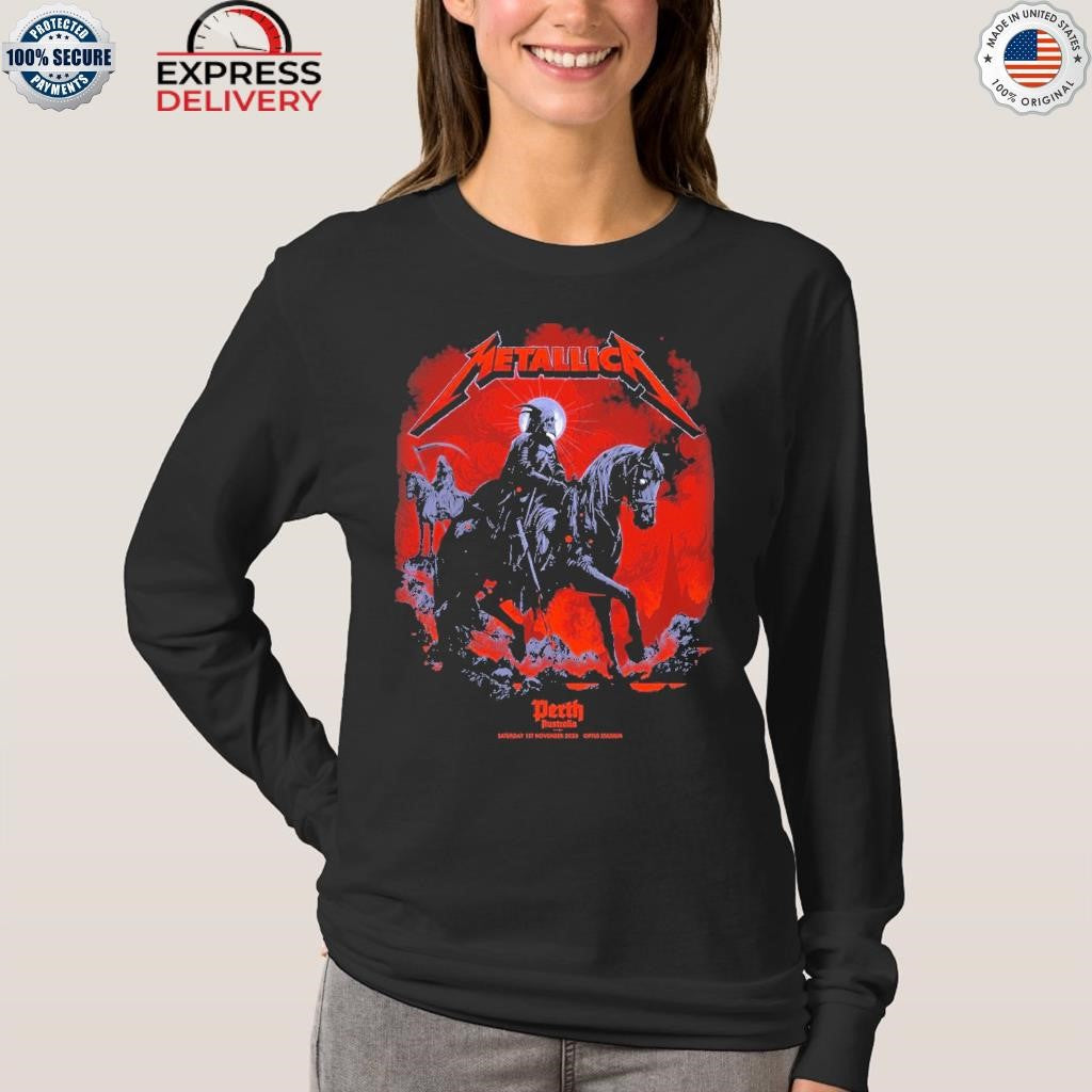 Metallica M72 Perth 2025 November 1, 2025 Optus Stadium, Australia Death Rider Shirt