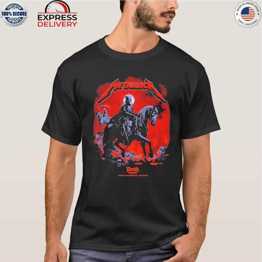Metallica M72 Perth 2025 November 1, 2025 Optus Stadium, Australia Death Rider Shirt