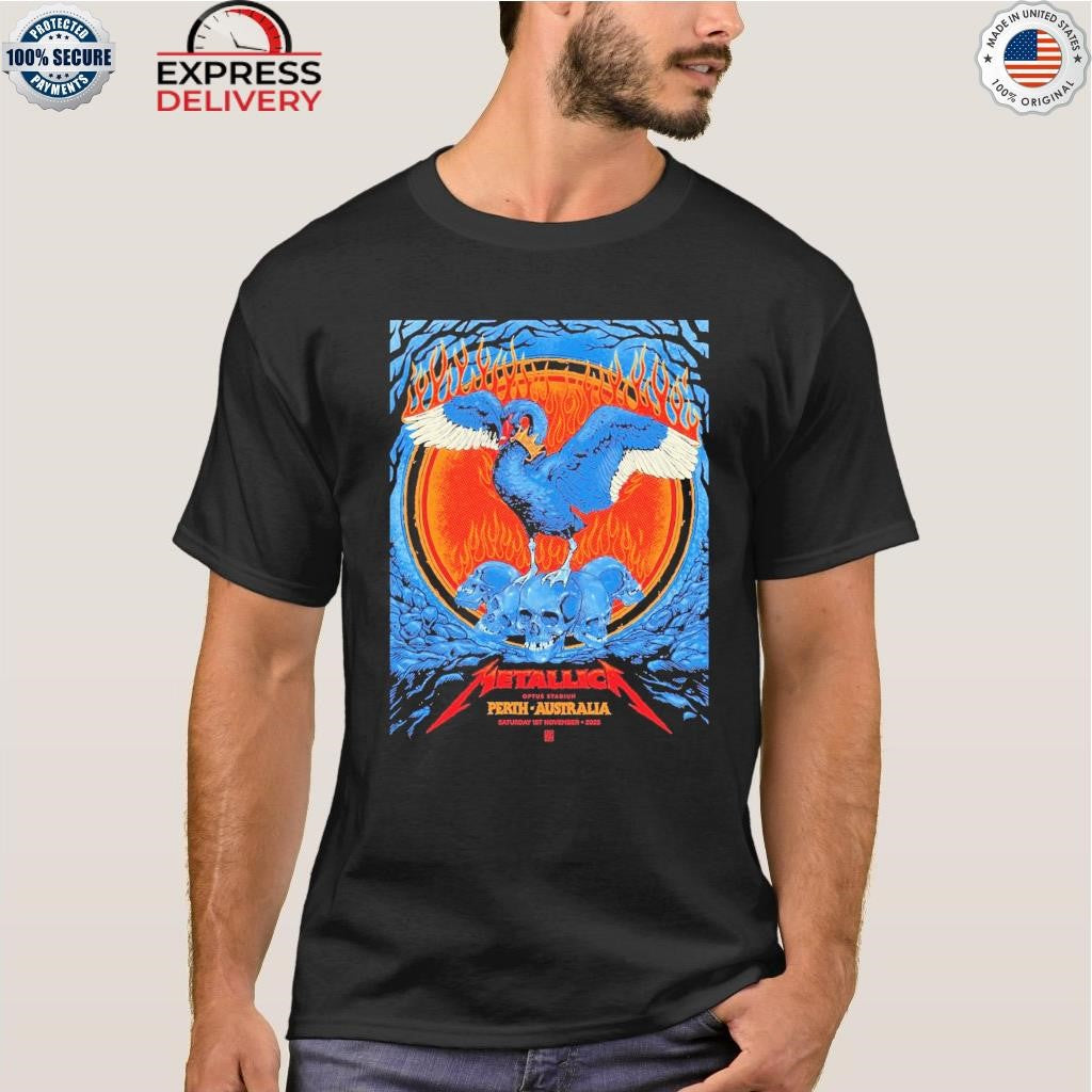 Metallica M72 Perth Australia Art By Ben Brown For Optus Stadium On Saturday November 1st 2025 Shirt