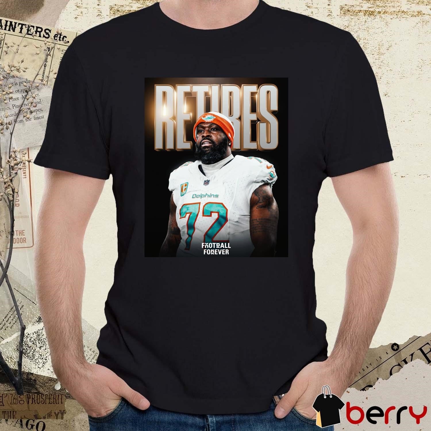 Miami Dolphins All-Pro LT Terron Armstead is retiring from the NFL after 12 seasons Poster t-shirt