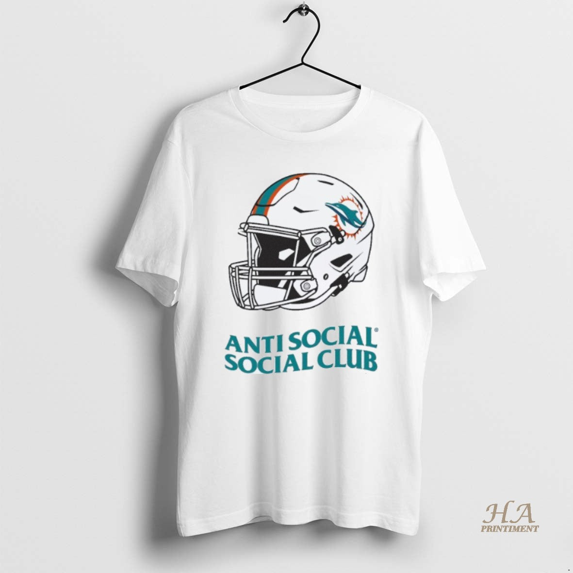 Official Miami Dolphins Anti Social Social Club Helmet T-Shirts, Hoodie, Sweatshirt | InkNestWear.com