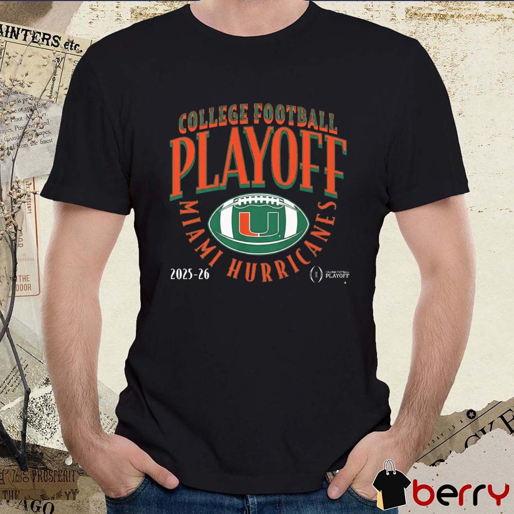 Miami Hurricanes Football 2025-26 CFP Curve t-shirt