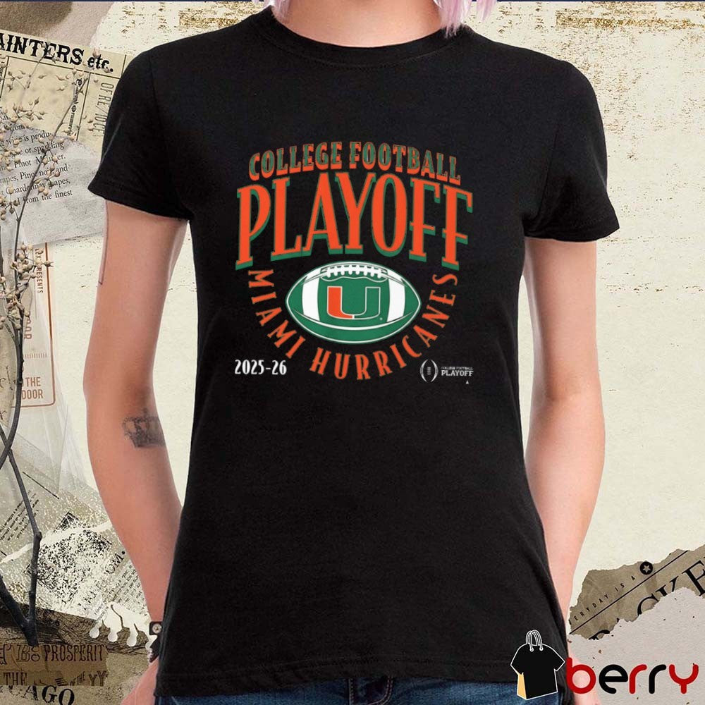 Miami Hurricanes Football 2025-26 CFP Curve t-shirt