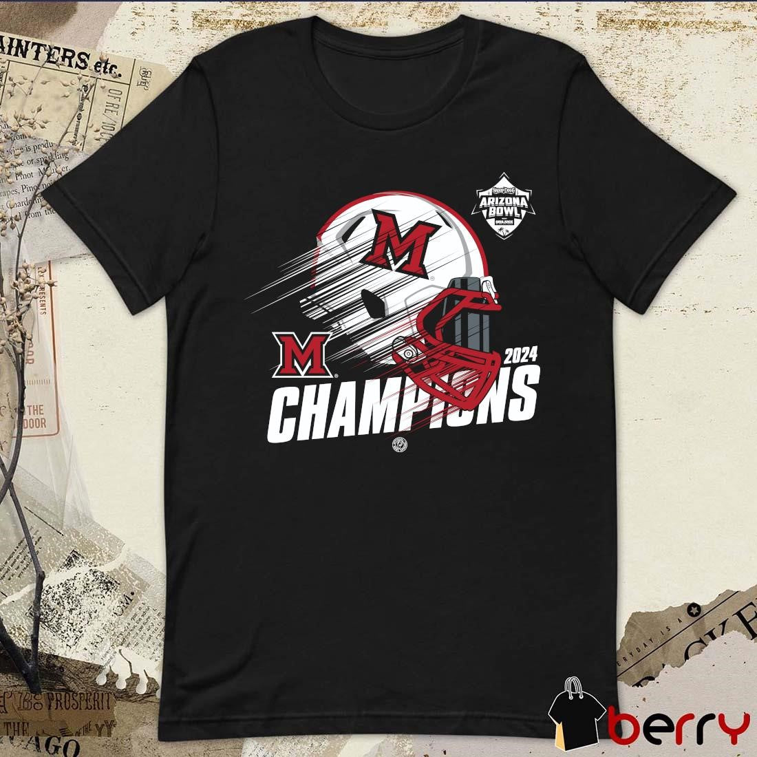 Miami RedHawks 2024 Champions Snoop Dogg Arizona Bowl Bound Helmet t-shirt