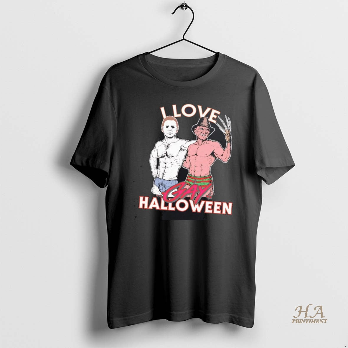 Official Michael Myers And Freddy Krueger I Love Gay Halloween T-Shirts, Hoodie, Sweatshirt | InkNestWear.com