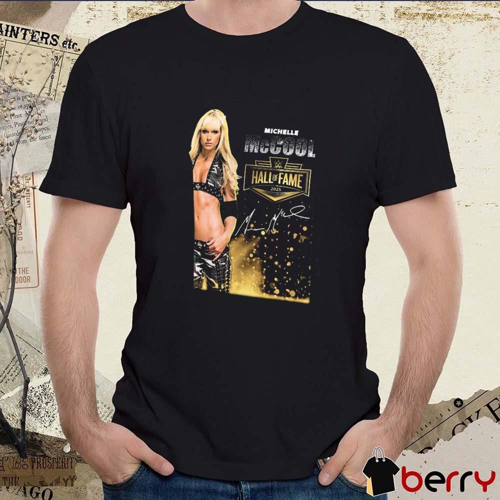 Michelle McCool WWE Hall of Fame Class of 2025 Career Highlights First-ever Divas Champion Signature New t-shirt