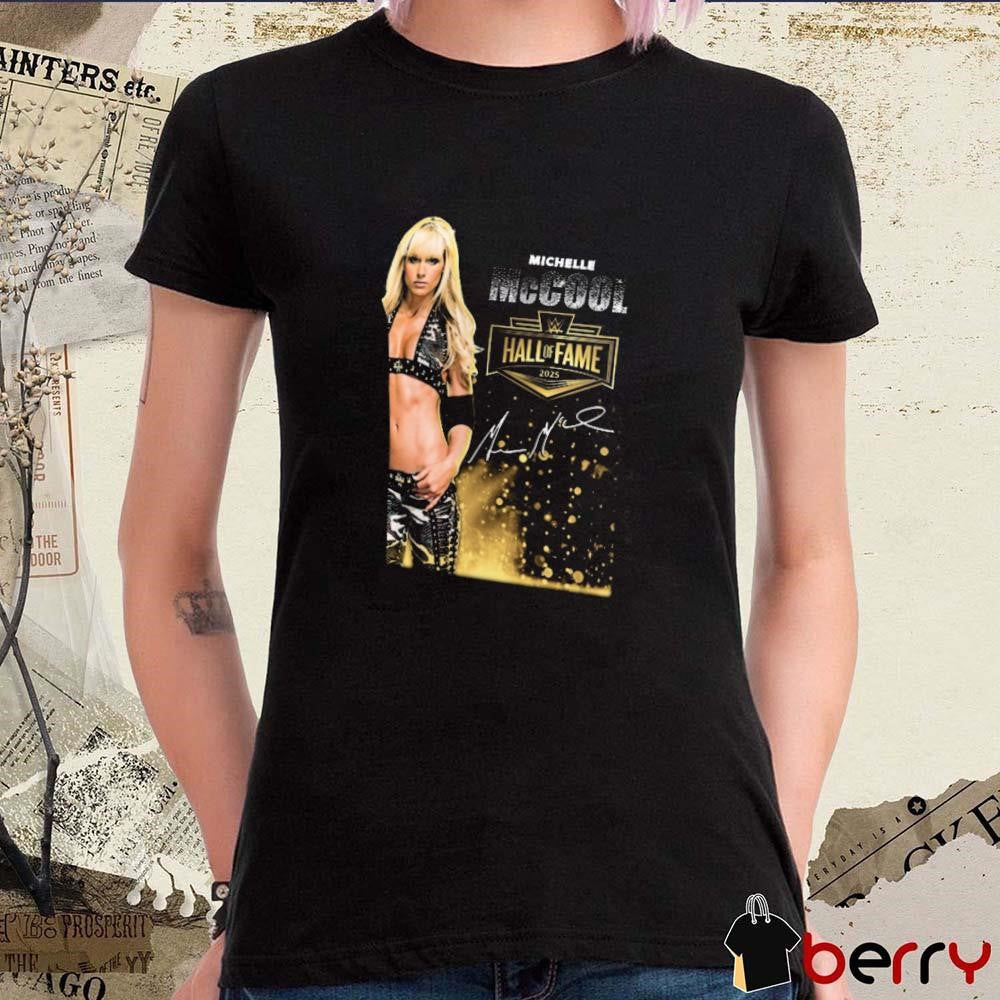 Michelle McCool WWE Hall of Fame Class of 2025 Career Highlights First-ever Divas Champion Signature New t-shirt