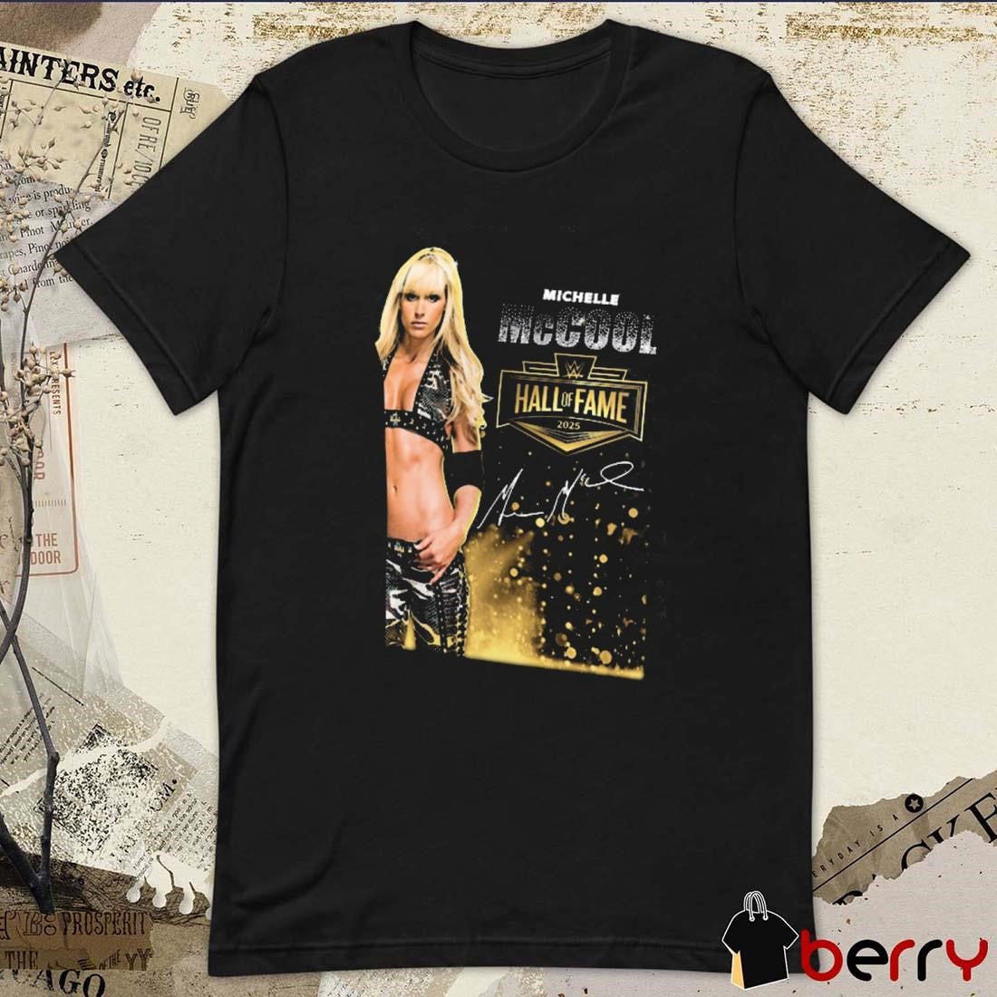 Michelle McCool WWE Hall of Fame Class of 2025 Career Highlights First-ever Divas Champion Signature New t-shirt