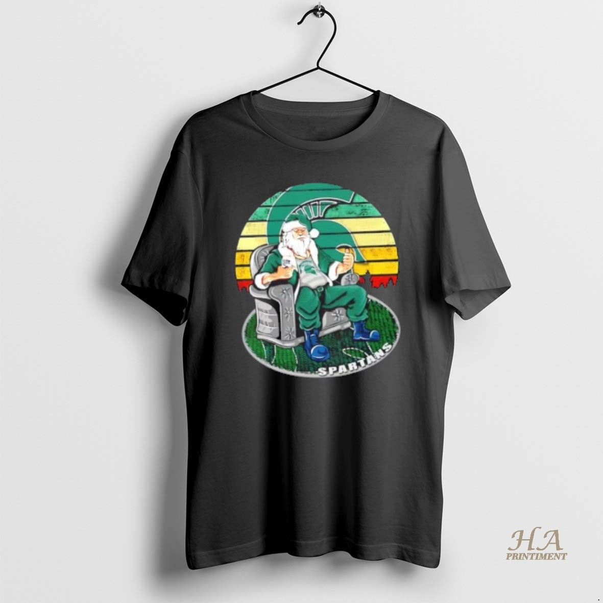 Official Michigan State Spartans X Santa Claus Christmas Vintage T-Shirts, Hoodie, Sweatshirt | InkNestWear.com