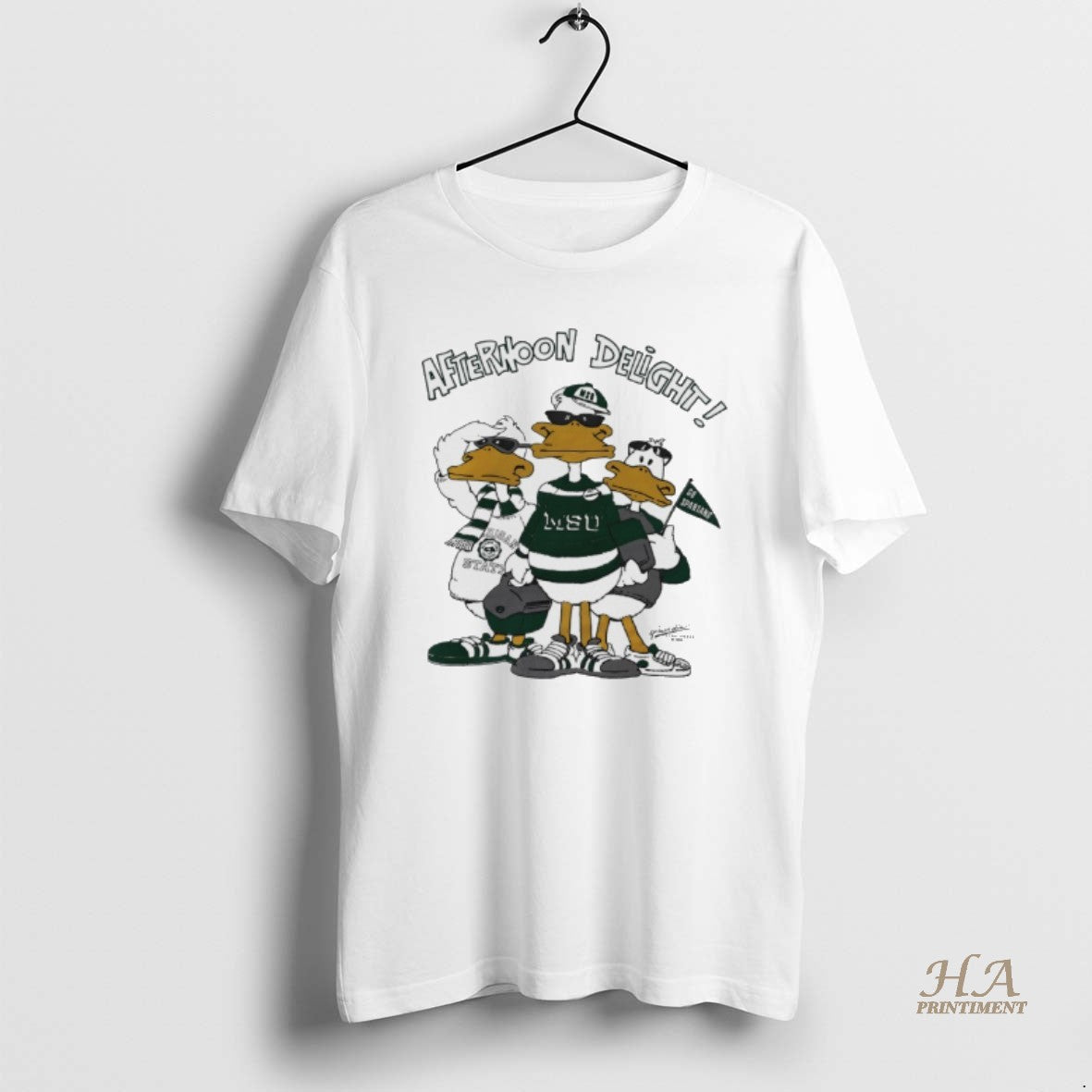 Official Michigan State University Afternoon Delight Go Spartans Duck Mascot T-Shirts, Hoodie, Sweatshirt | InkNestWear.com