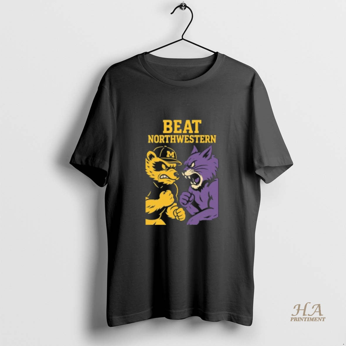 Official Michigan Wolverine Mascot Beat Northwestern Wildcats 2025 Rivalry T-Shirts, Hoodie, Sweatshirt | InkNestWear.com