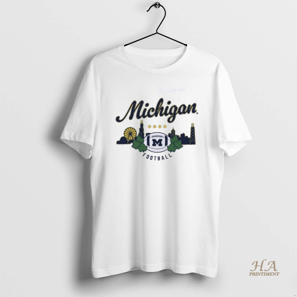Official Michigan Wolverines Football Chicago Skyline T-Shirts, Hoodie, Sweatshirt | InkNestWear.com
