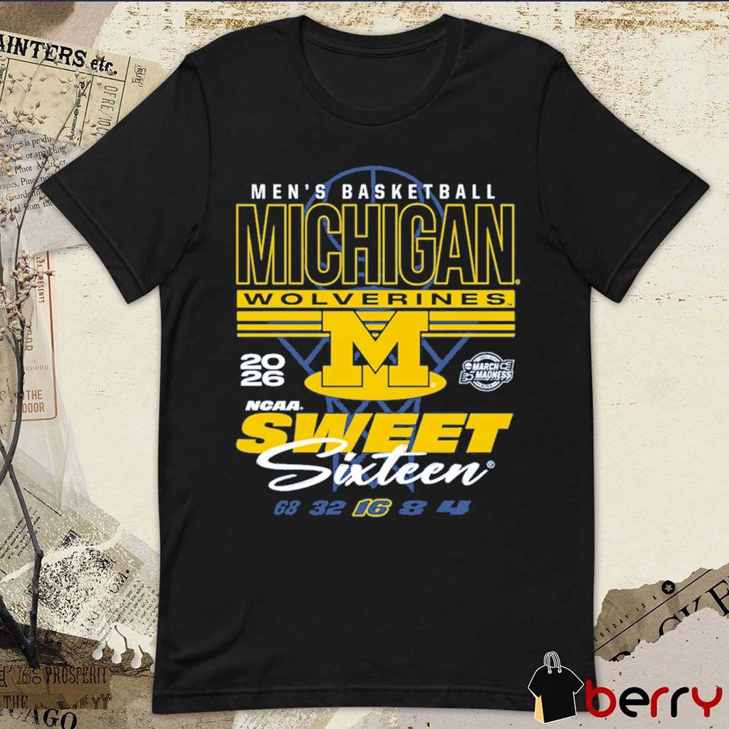 Michigan Wolverines Something Inked 2026 NCAA March Madness Sweet 16 Men’s Basketball t-shirt