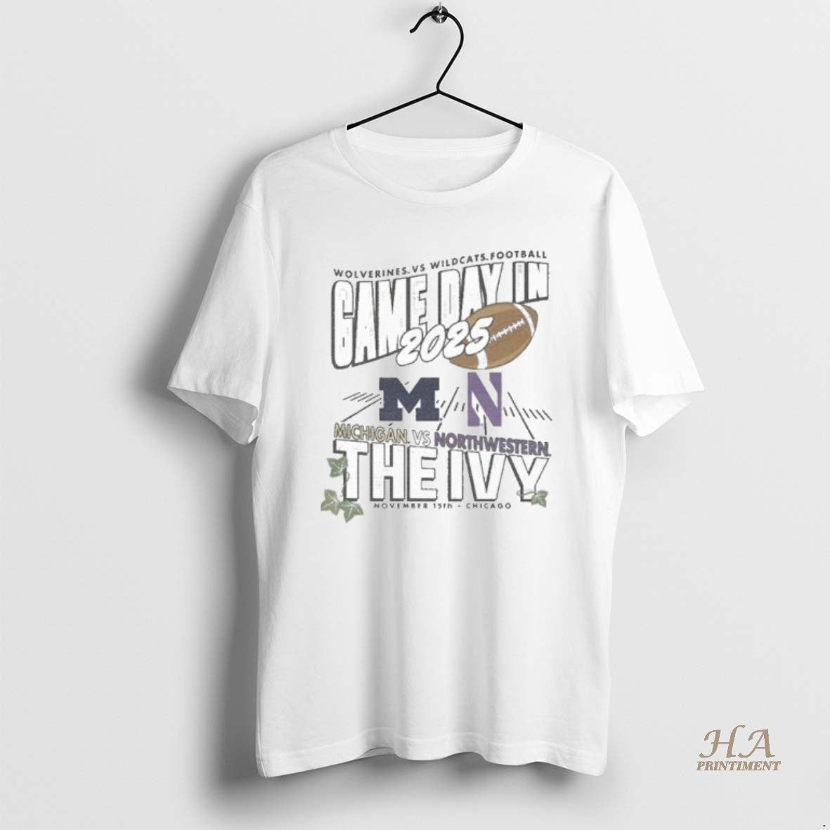 Official Michigan Wolverines Vs Northwestern Wildcats 2025 Gameday In The Ivy T-Shirts, Hoodie, Sweatshirt | InkNestWear.com