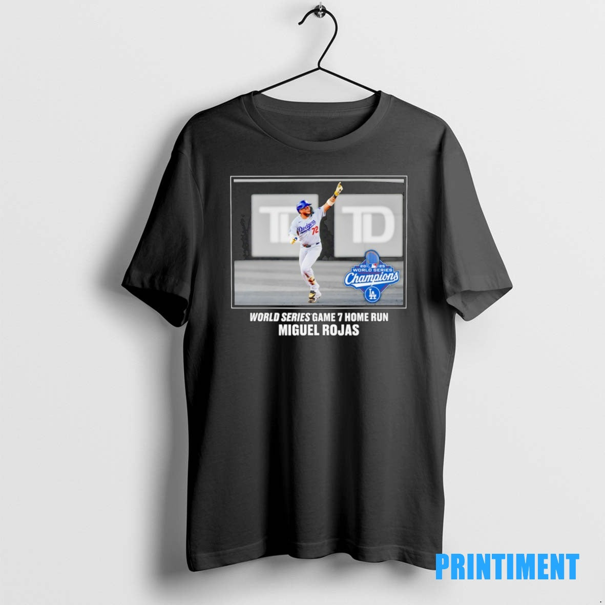 Official Miguel Rojas Los Angeles Dodgers 2025 World Series Champions Game 7 Home Run Moment T-Shirts, Hoodie, Sweatshirt