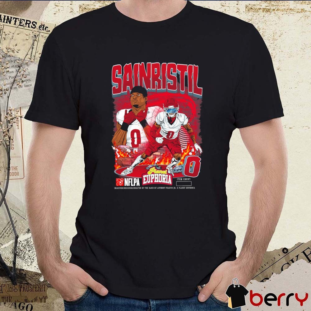 Mike Sainristil Washington Commanders NFL Planet Euphoria Art t-shirt