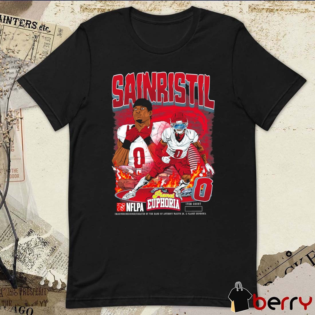 Mike Sainristil Washington Commanders NFL Planet Euphoria Art t-shirt