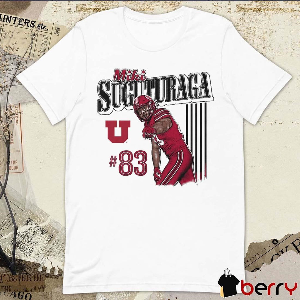 Miki Suguturaga #83 Utah Utes Football Cartoon t-shirt