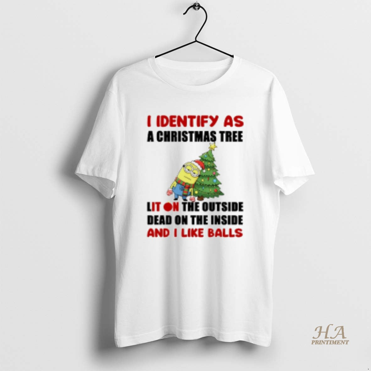 Official Minion I Identify As A Christmas Tree Lit On The Outside Dead On The T-Shirts, Hoodie, Sweatshirt | InkNestWear.com