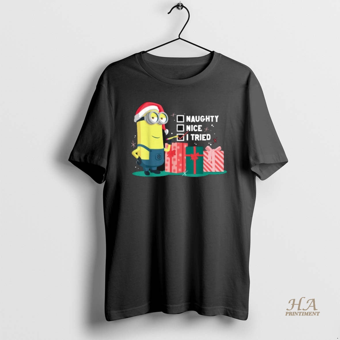 Official Minion Naughty Nice I Tried Christmas T-Shirts, Hoodie, Sweatshirt | InkNestWear.com