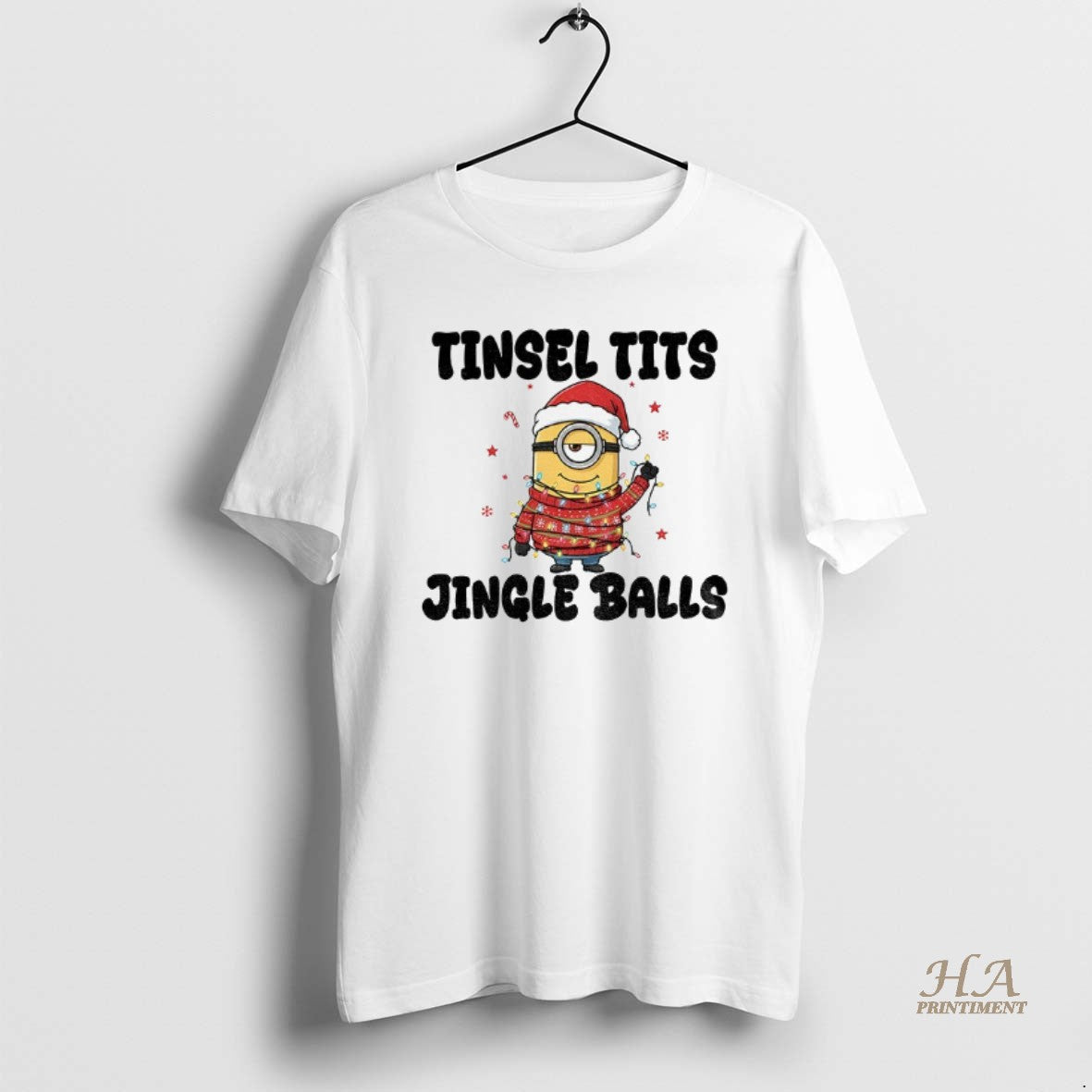 Official Minion Santa Claus Tinsel Tits Jingle Balls Merry T-Shirts, Hoodie, Sweatshirt