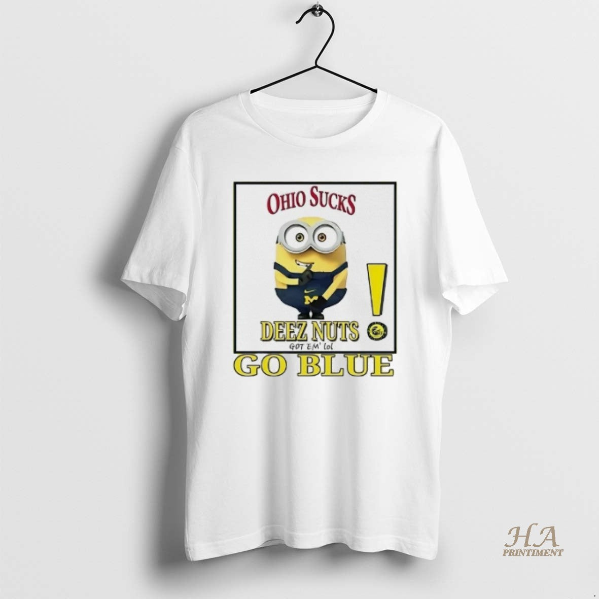 Official Minion Wolverines Go Blue Deez Nut Got Em Ohio State Football Sucks T-Shirts, Hoodie, Sweatshirt | InkNestWear.com