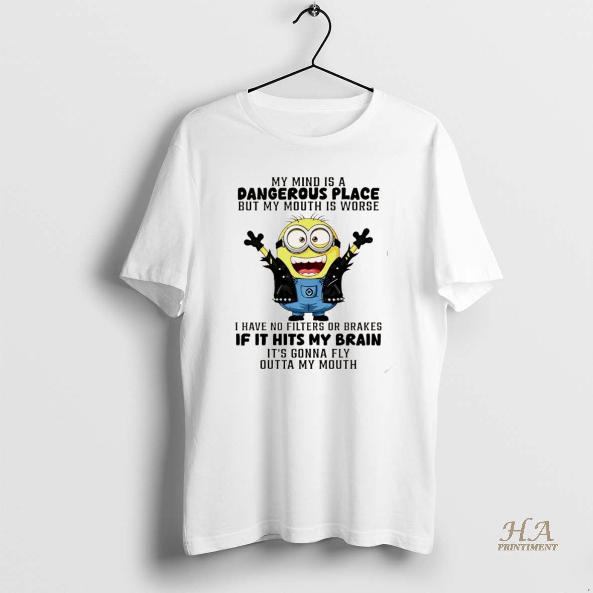 Official Minion My Mind Is A Dangerous Place But My Mouth Is Worse Christmas T-Shirts, Hoodie, Sweatshirt | InkNestWear.com