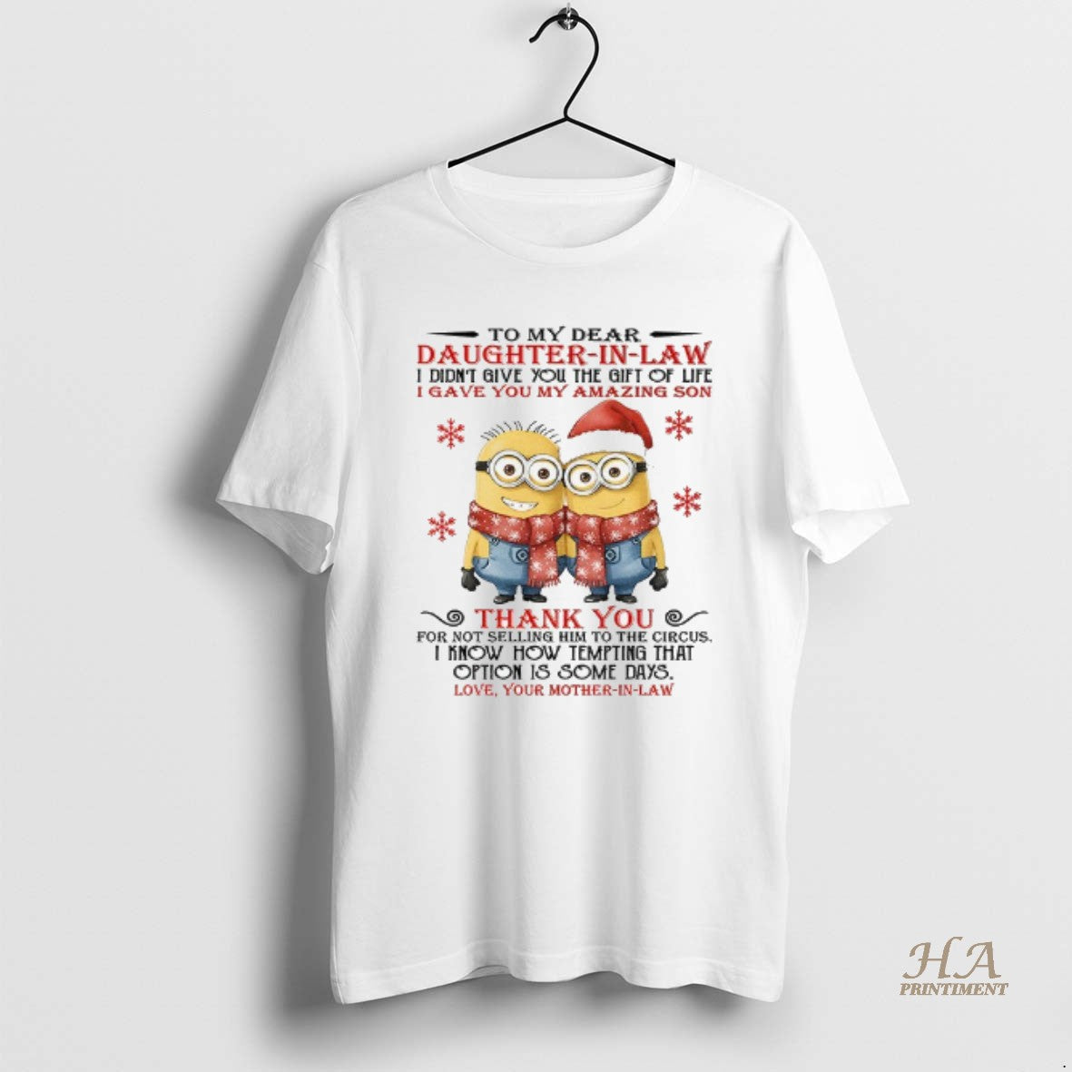 Official Minion To My Dear Daughter In Law I Didnt Give You The Gift Of T-Shirts, Hoodie, Sweatshirt | InkNestWear.com