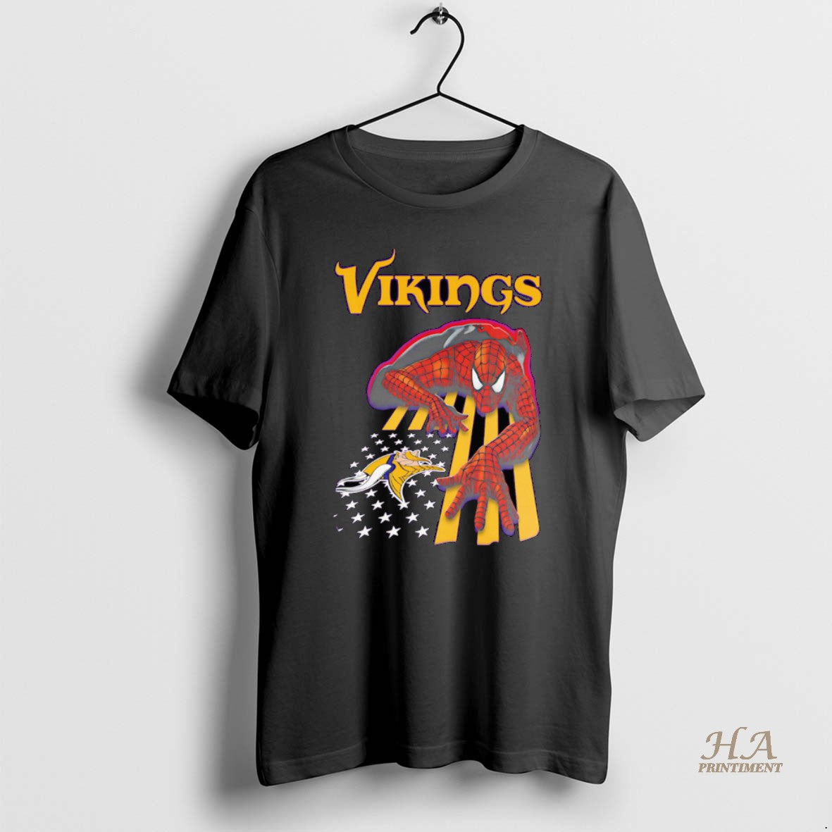 Official Minnesota Vikings Spiderman America Flag T-Shirts, Hoodie, Sweatshirt | InkNestWear.com