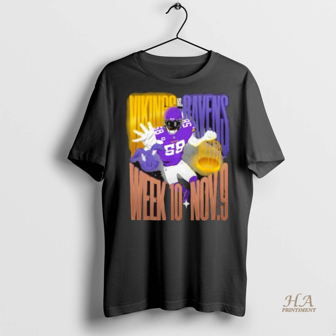 Official Minnesota Vikings Vs Baltimore Ravens Week 10 Nov 9 Battle Of The Purples On T-Shirts, Hoodie, Sweatshirt